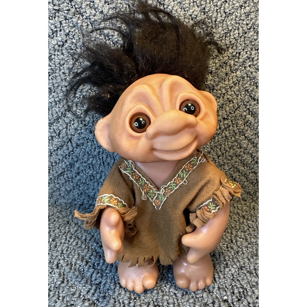 Vintage‎ 1977 Thomas Dam Norfin Troll Norfahontas 9" Native American READ